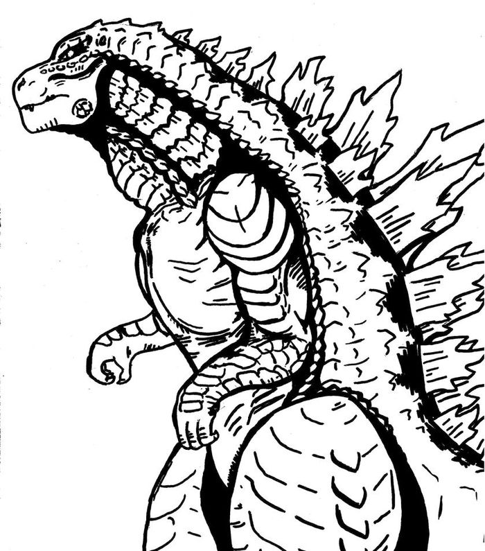 Coloring Pages Godzilla