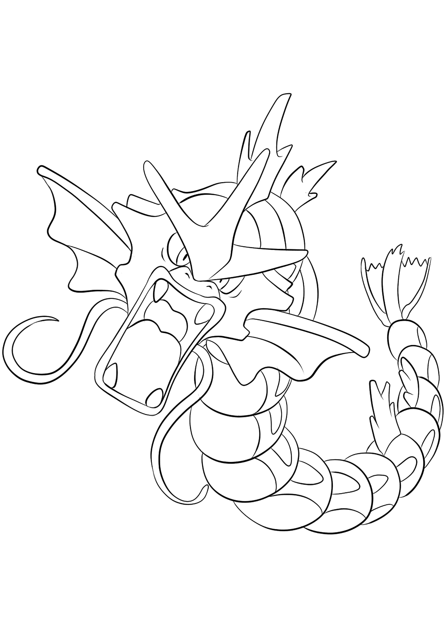 Gyarados Coloring Pages Pdf - Coloringfolder.com