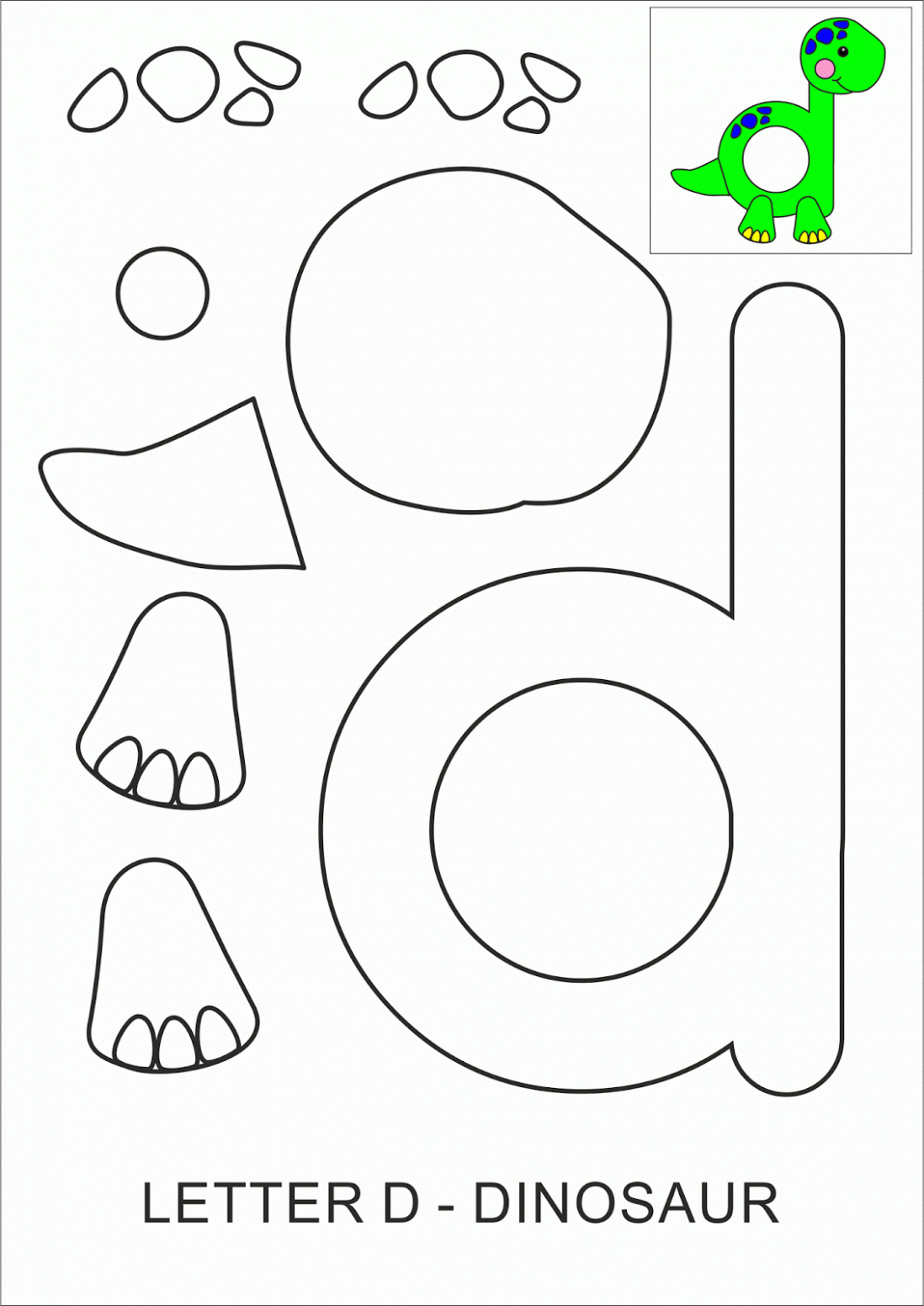 coloring pages letter d plain