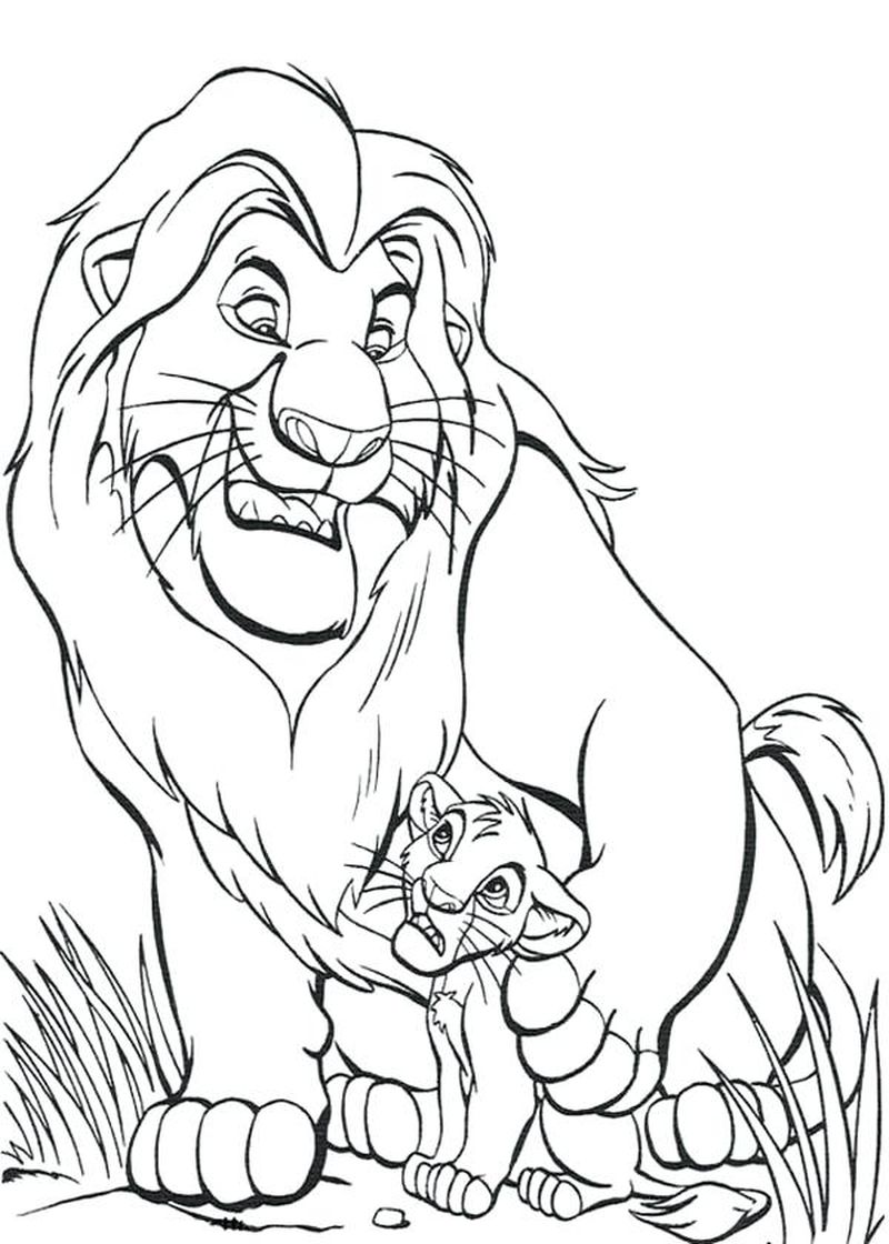 lion king coloring pages mufasa