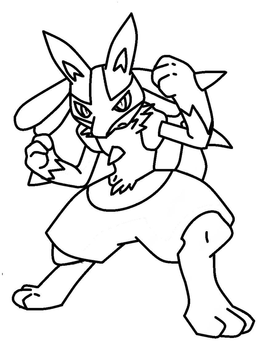 coloring pages lucario