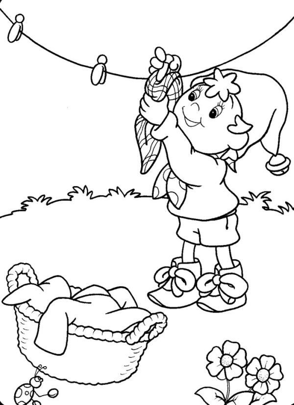 Coloring Pages Noddy Morning Kids