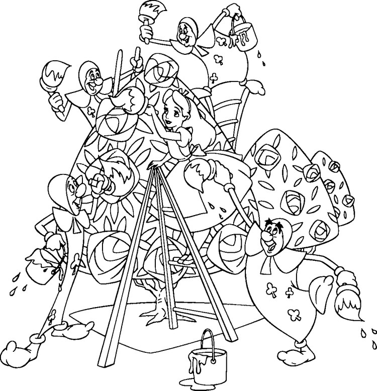 Coloring Pages Of Alice In Wonderland Characters