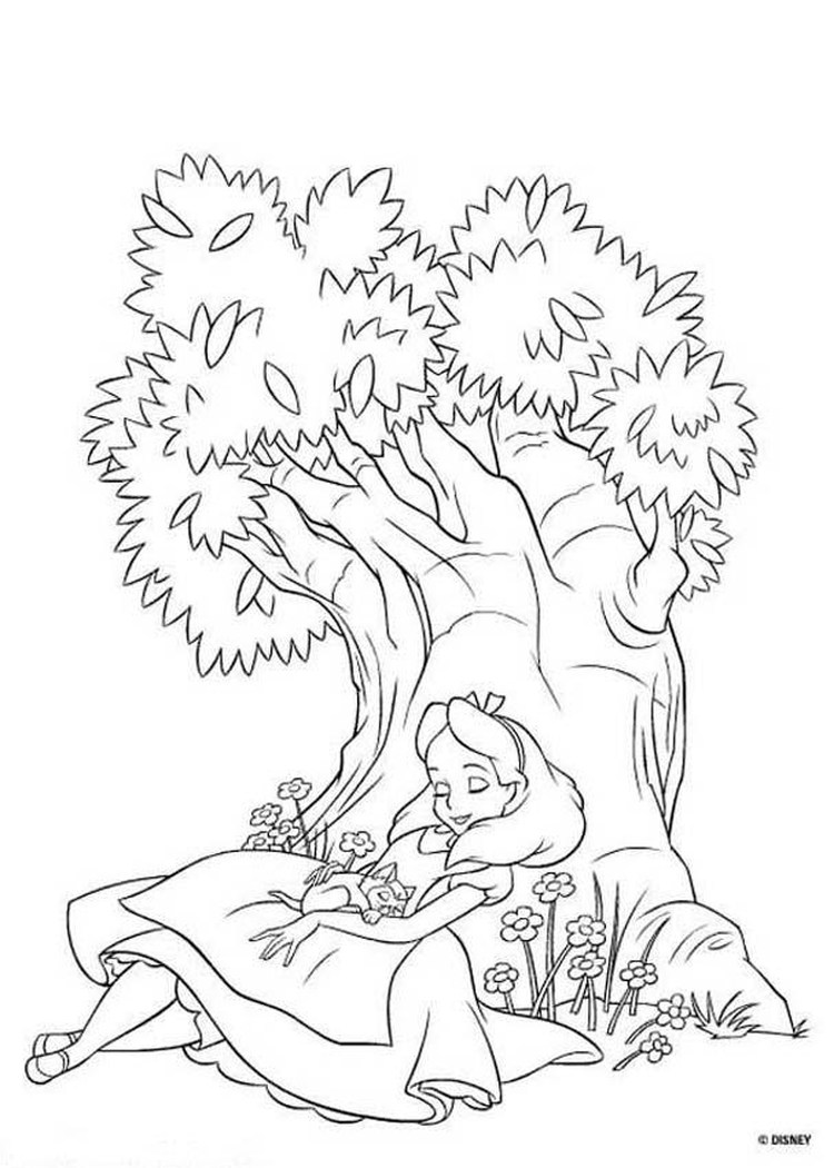 Coloring Pages Of Alice In Wonderland