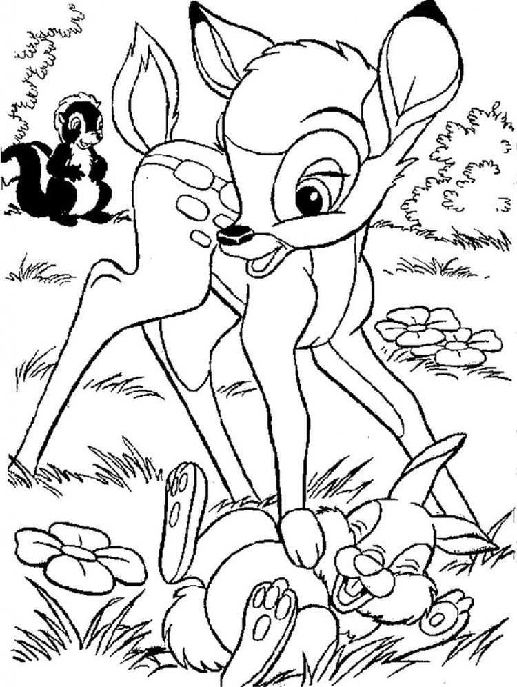 Coloring Pages Of Bambi And Thumper