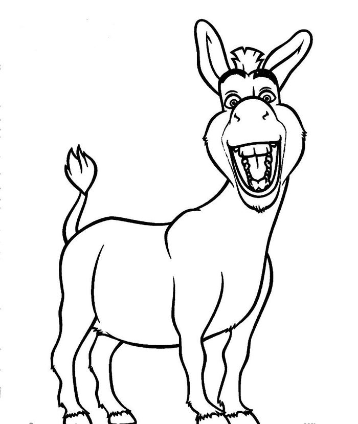 Shrek Donkey Coloring Sheets