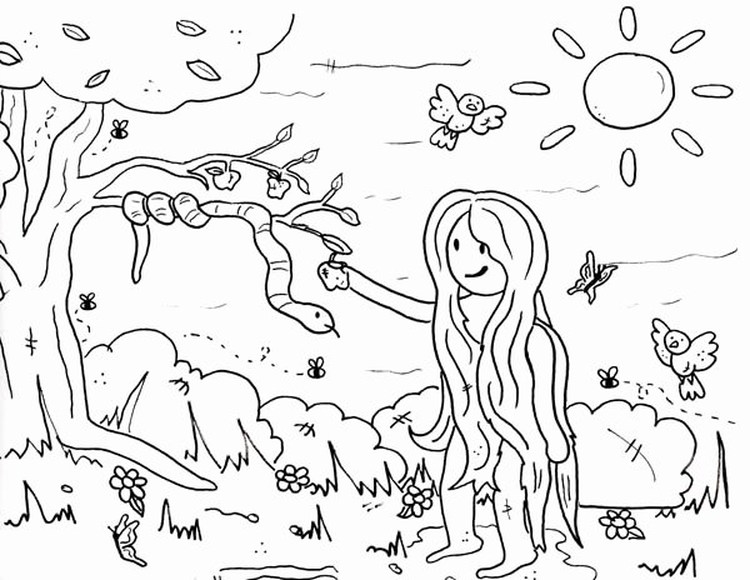 Coloring Pages Of Eve And Adam