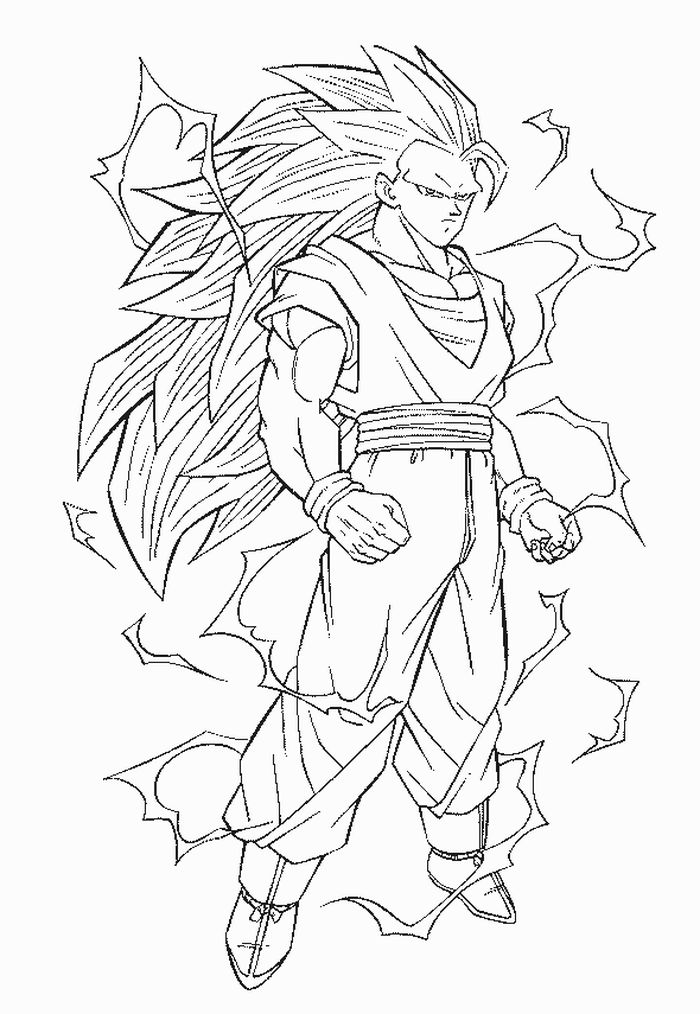 Coloring Pages Of Goku Super Saiyan Forms
