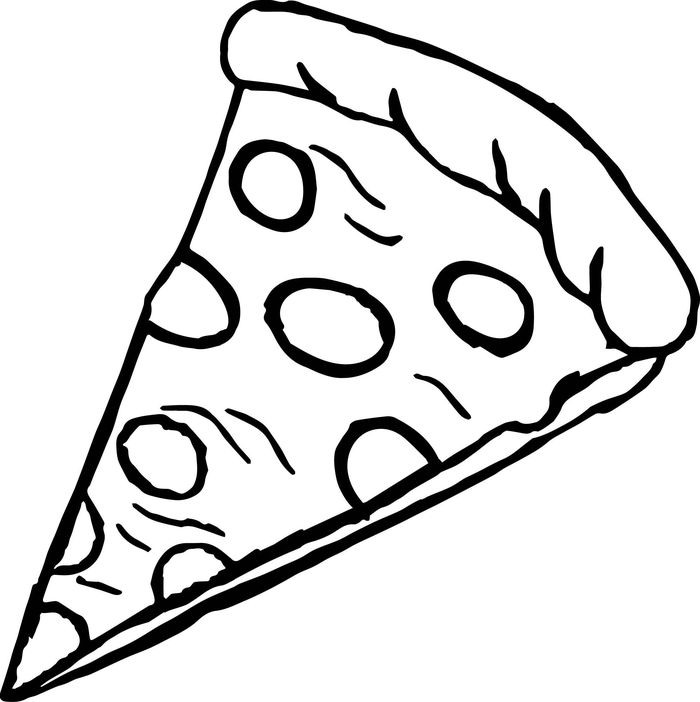 The Delicious Pizza Coloring Pages PDF - Coloringfolder.com