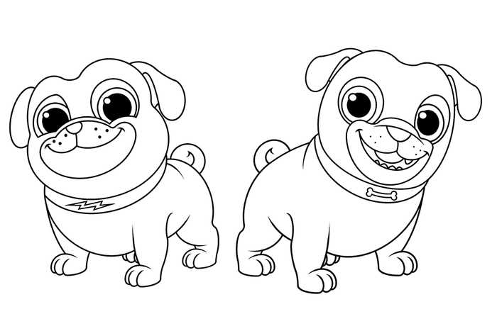 Coloring Pages Of Puppy Dog Pals