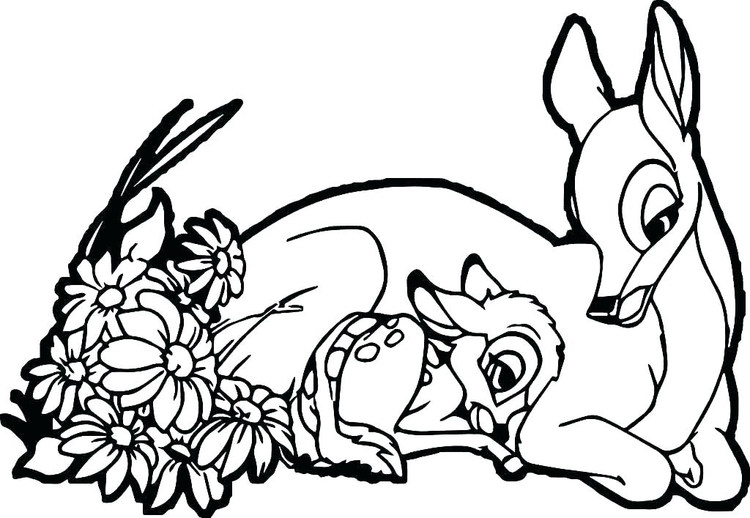 Coloring Pages Of Sleeping Bambi