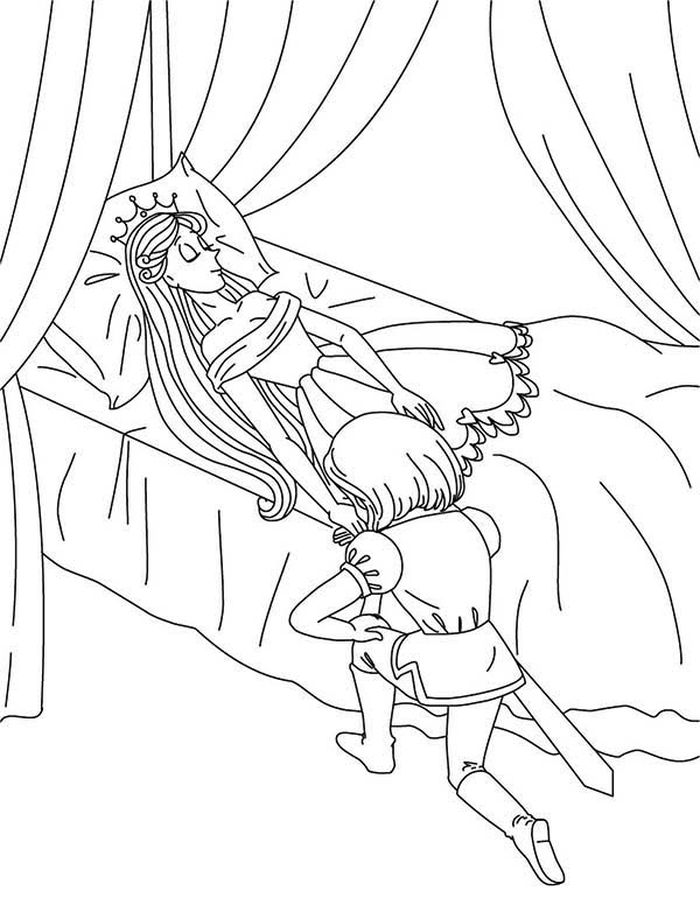 Coloring Pages Of Sleeping Beauty