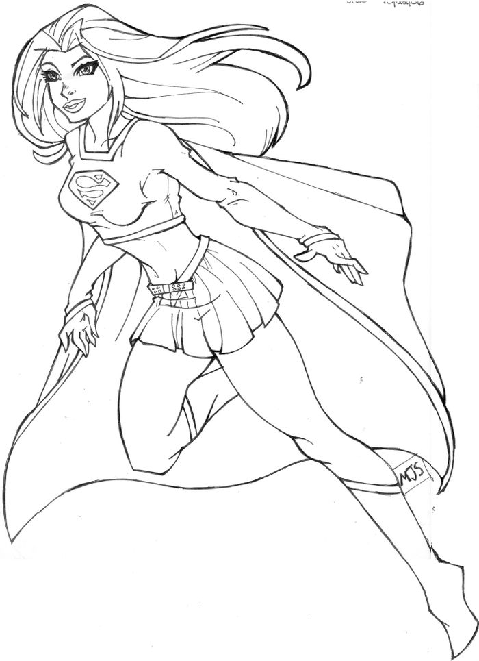 Coloring Pages Of Supergirl