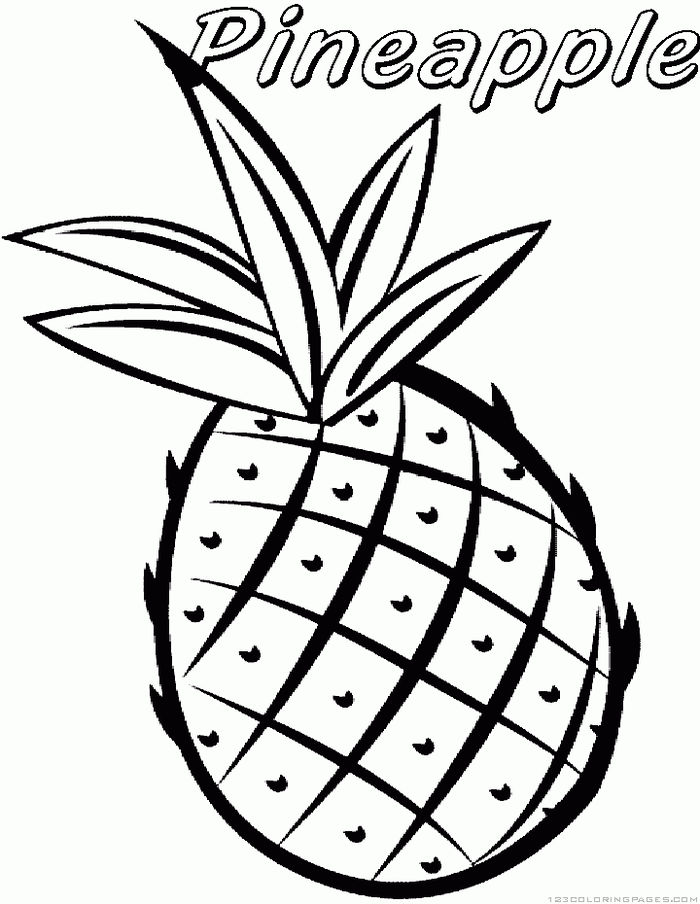 Coloring Pages Pineapple With Designs