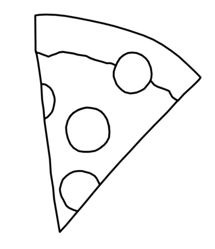 Coloring Pages Pizza Slice