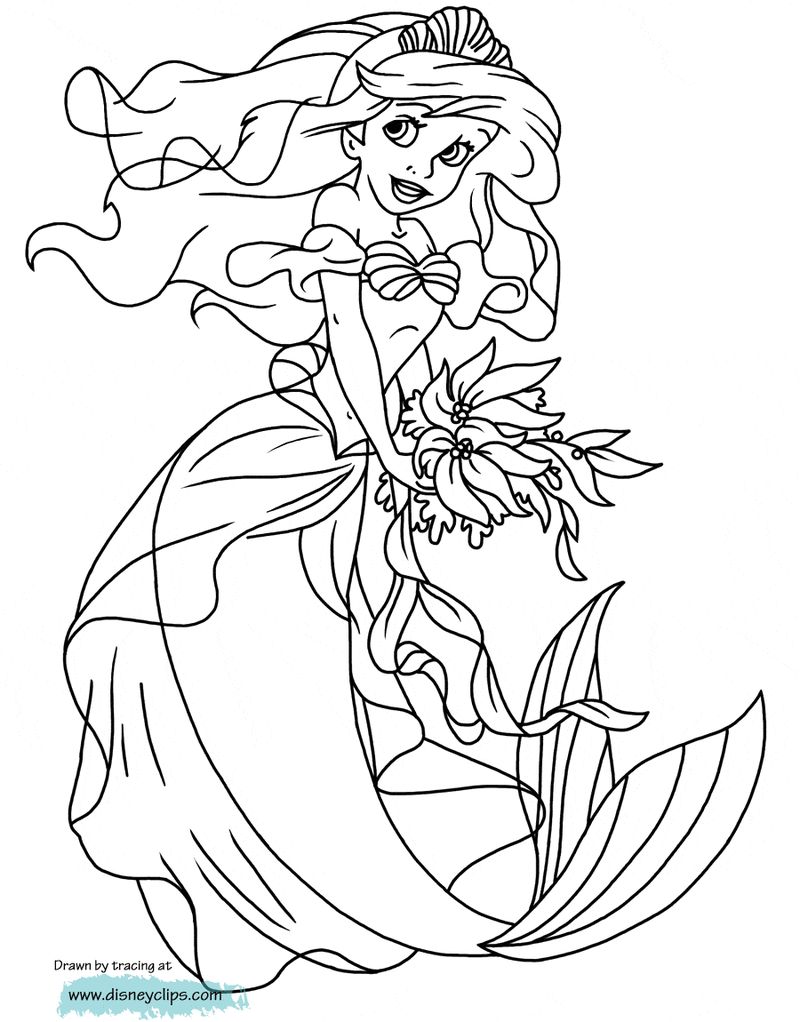 Coloring Pages Princess Ariel