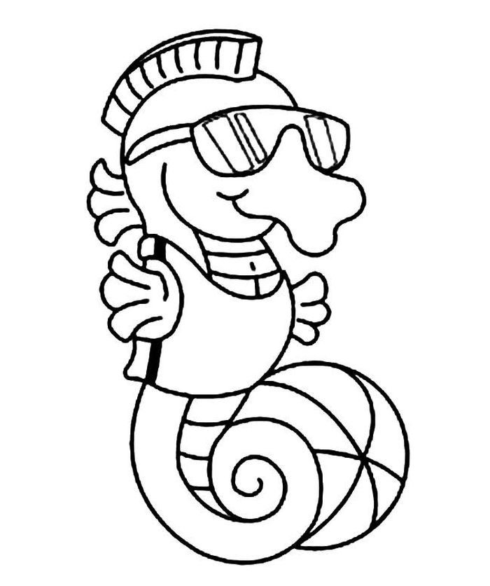 Coloring Pages Seahorse
