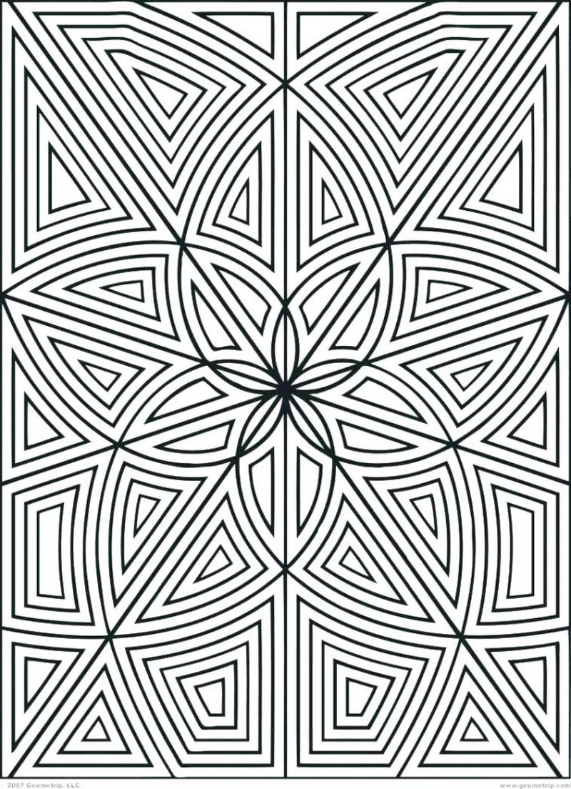 Coloring Pages Shapes Geometric