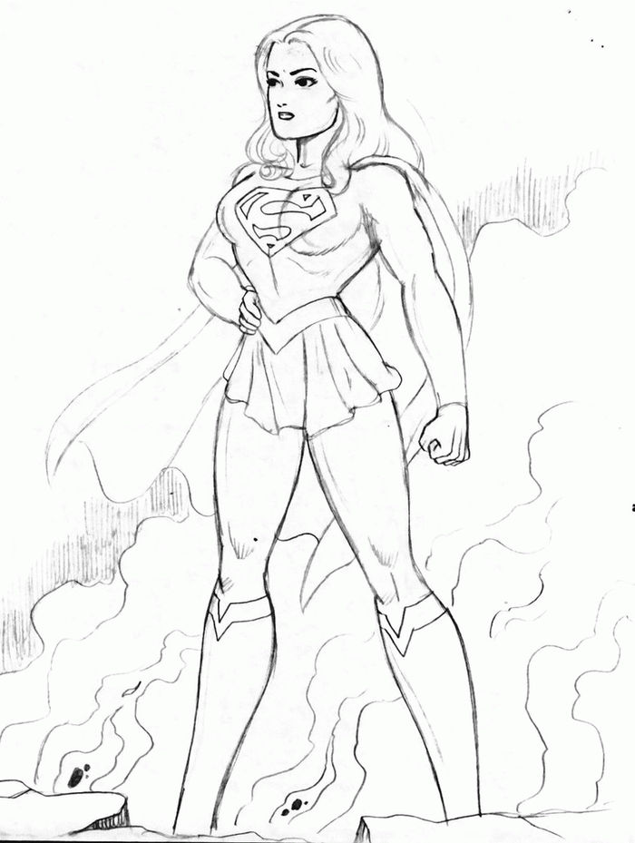 Coloring Pages Supergirl