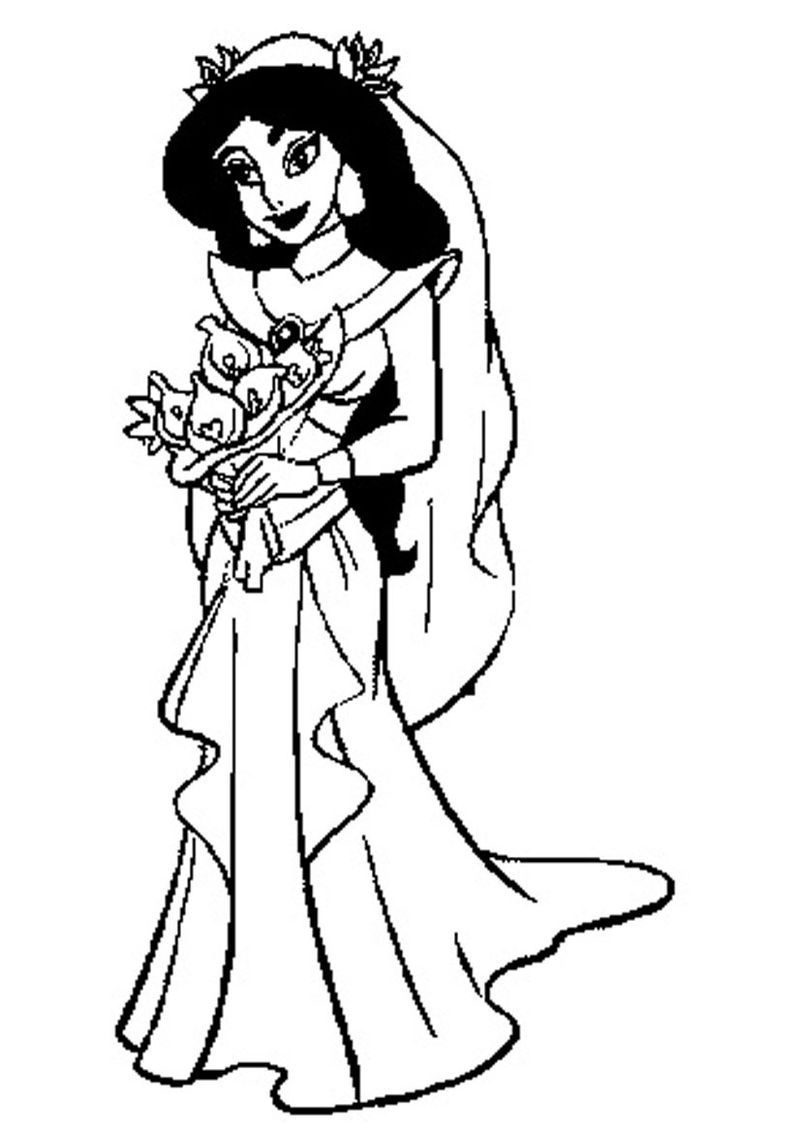 Coloring Pages Wedding Dresses