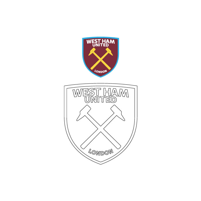 coloring pages west ham united f.c.