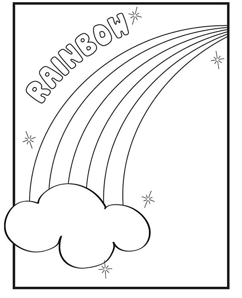 Coloring Pages of Rainbows