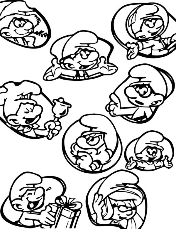 Coloring favorite smurf coloring page