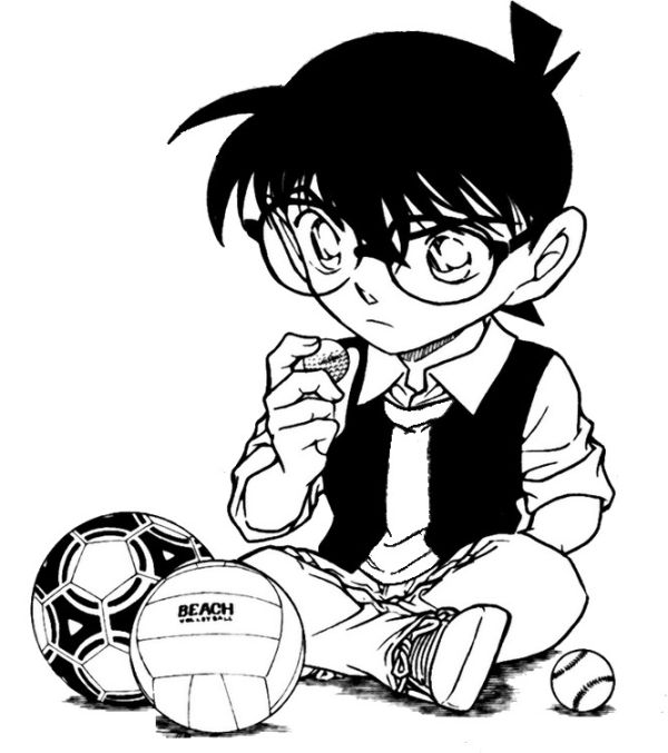 Coloring page Manga Detective Conan