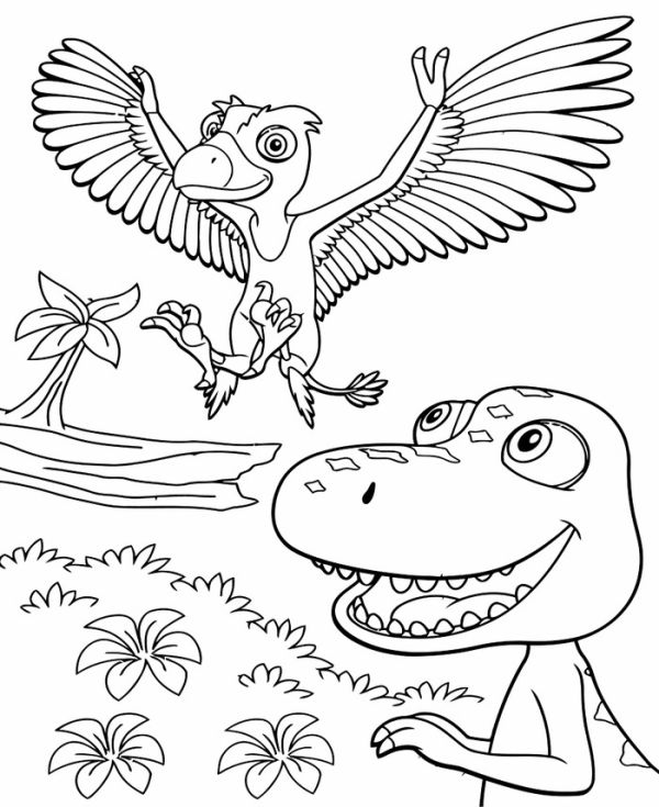 Coloring pages from the animated tv series dinosaur train to print