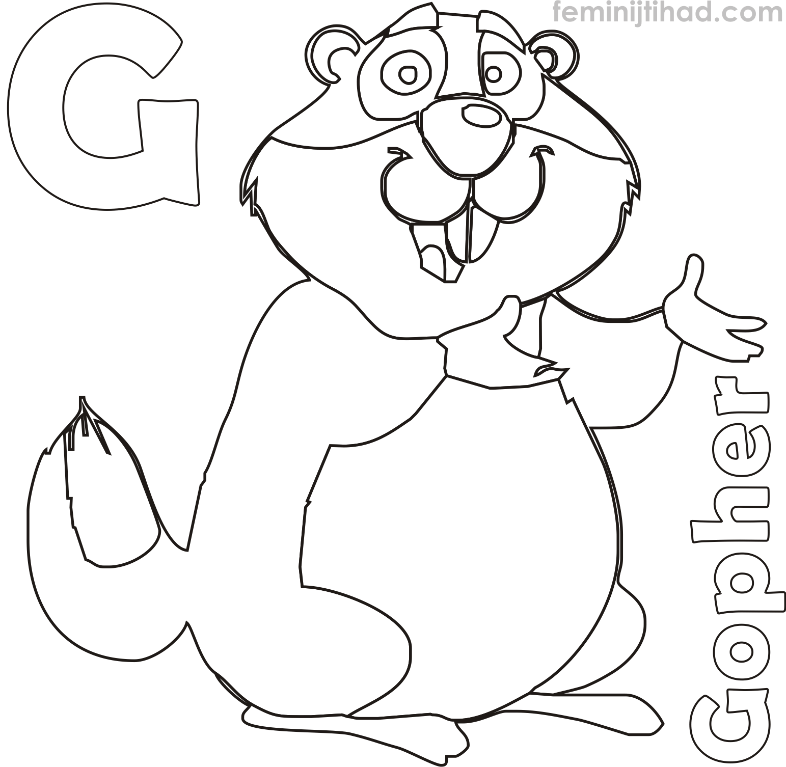 Coloring Gopher Printable