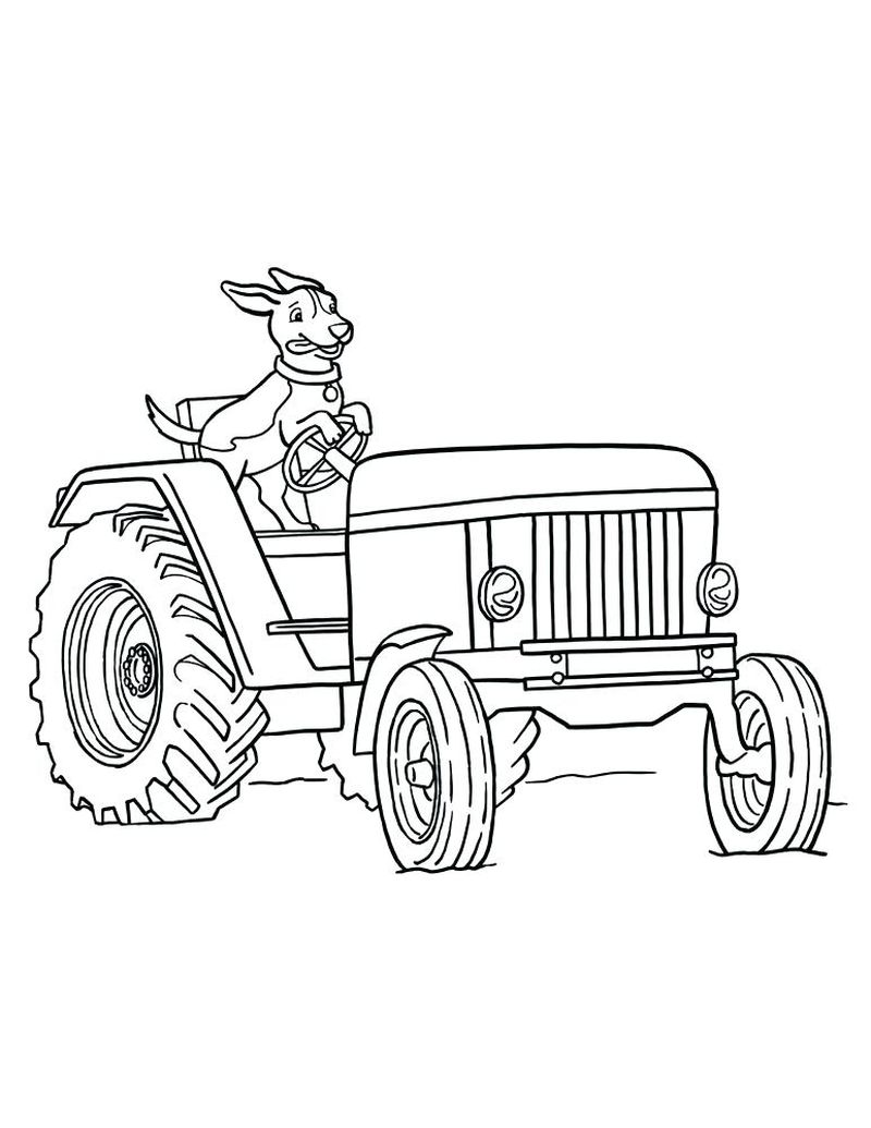 Combine Tractor Coloring Pages