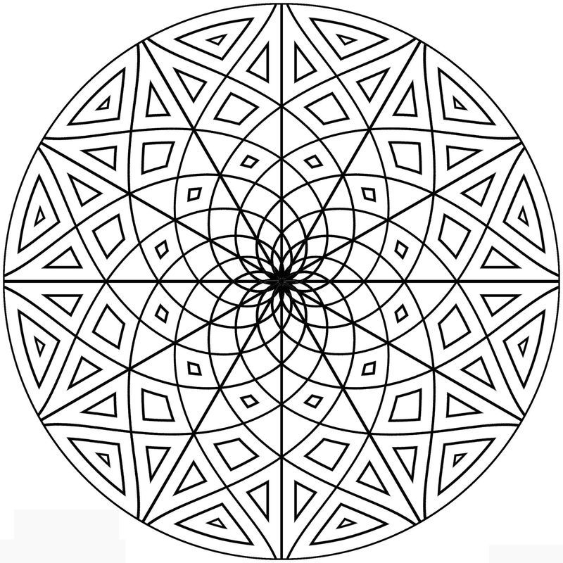 Complex Geometric Coloring Pages