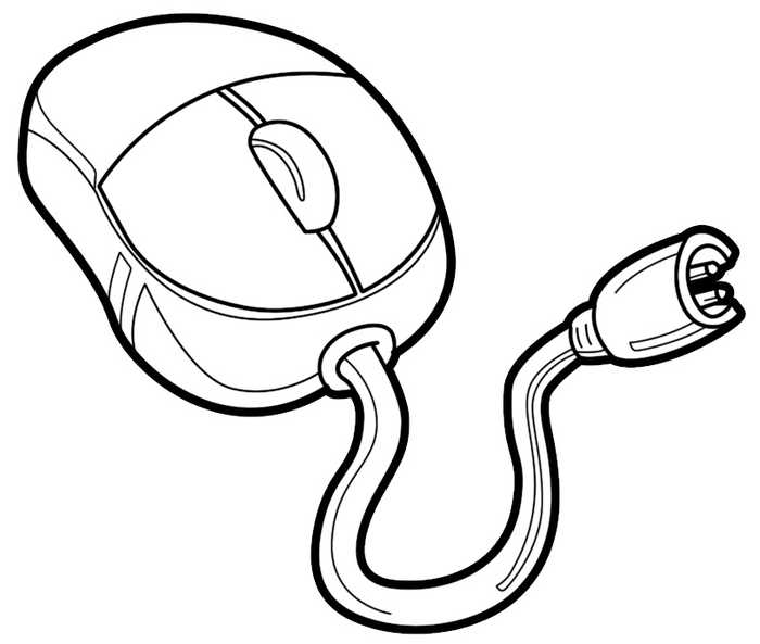 Computer Mouse Art Coloring Page