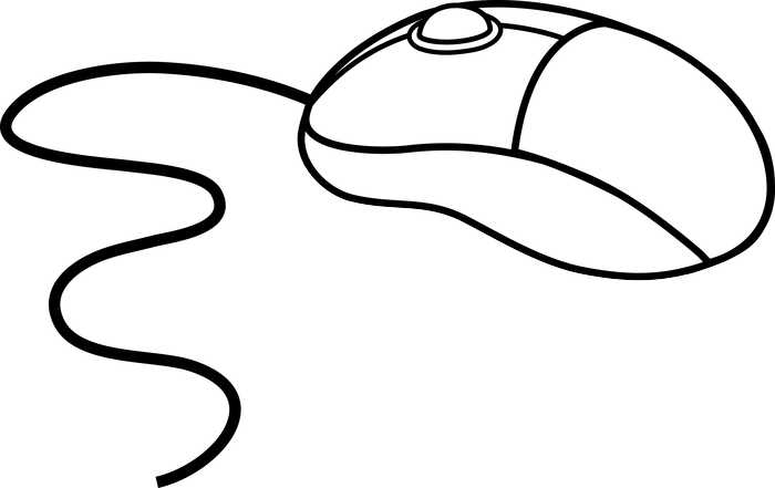 Computer Mouse Coloring Page