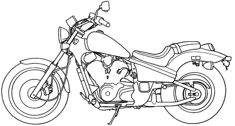 Cool Motorcycle Coloring Pages