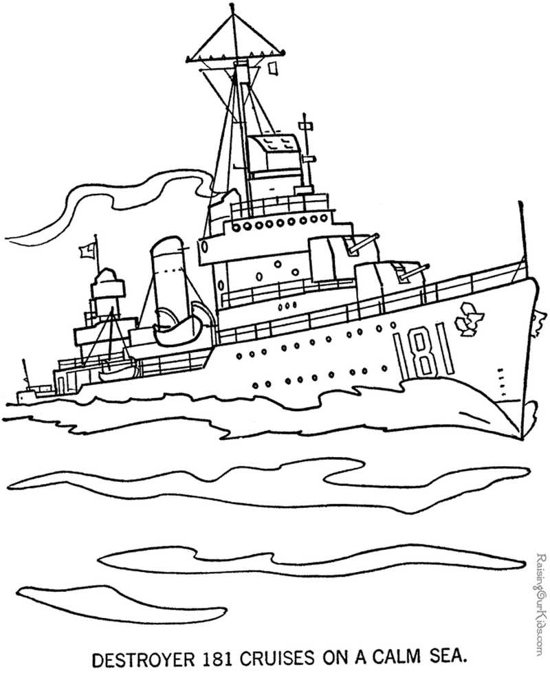 Cool Ship Coloring Page