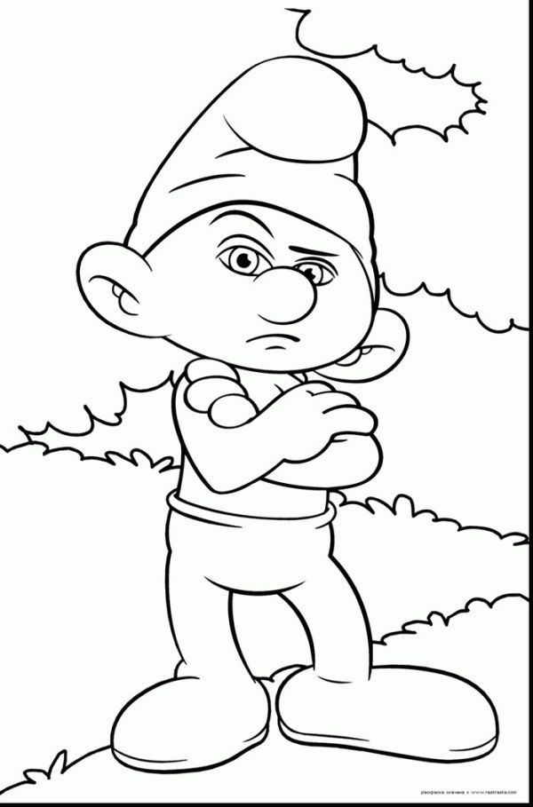 Cool angry smurf coloring pages