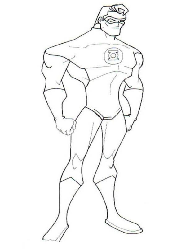 Cool green lantern coloring pages