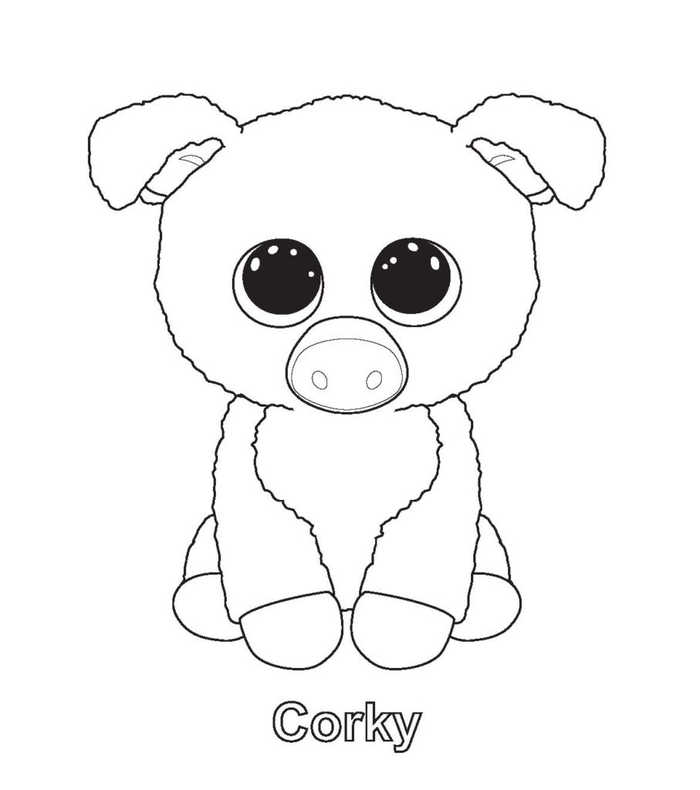 Corky Beanie Boo Coloring Pages