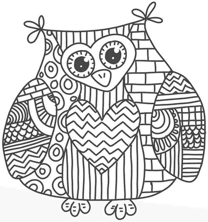 Country Owl Coloring Page