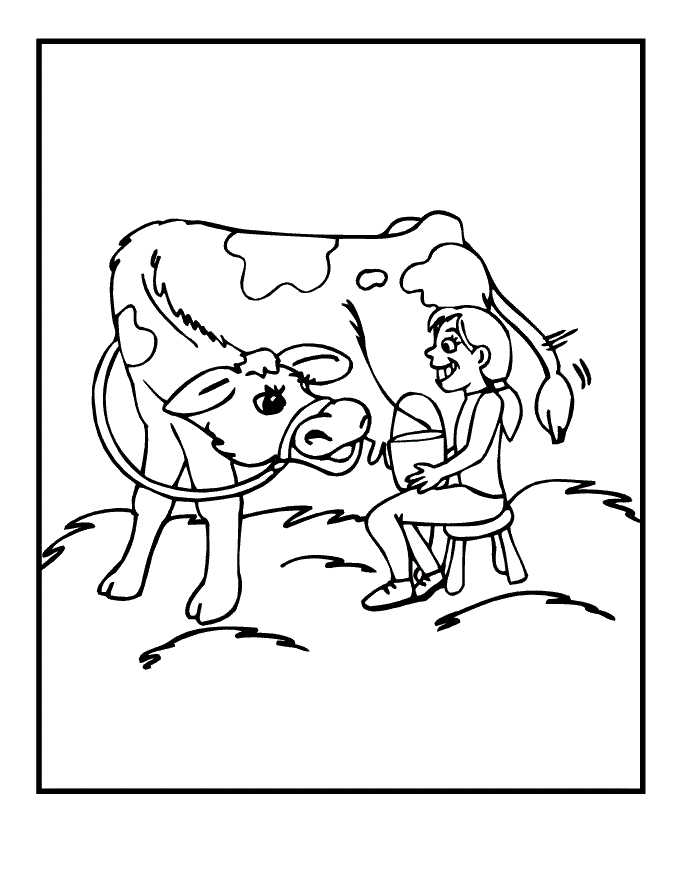 Cow Animal Coloring Page