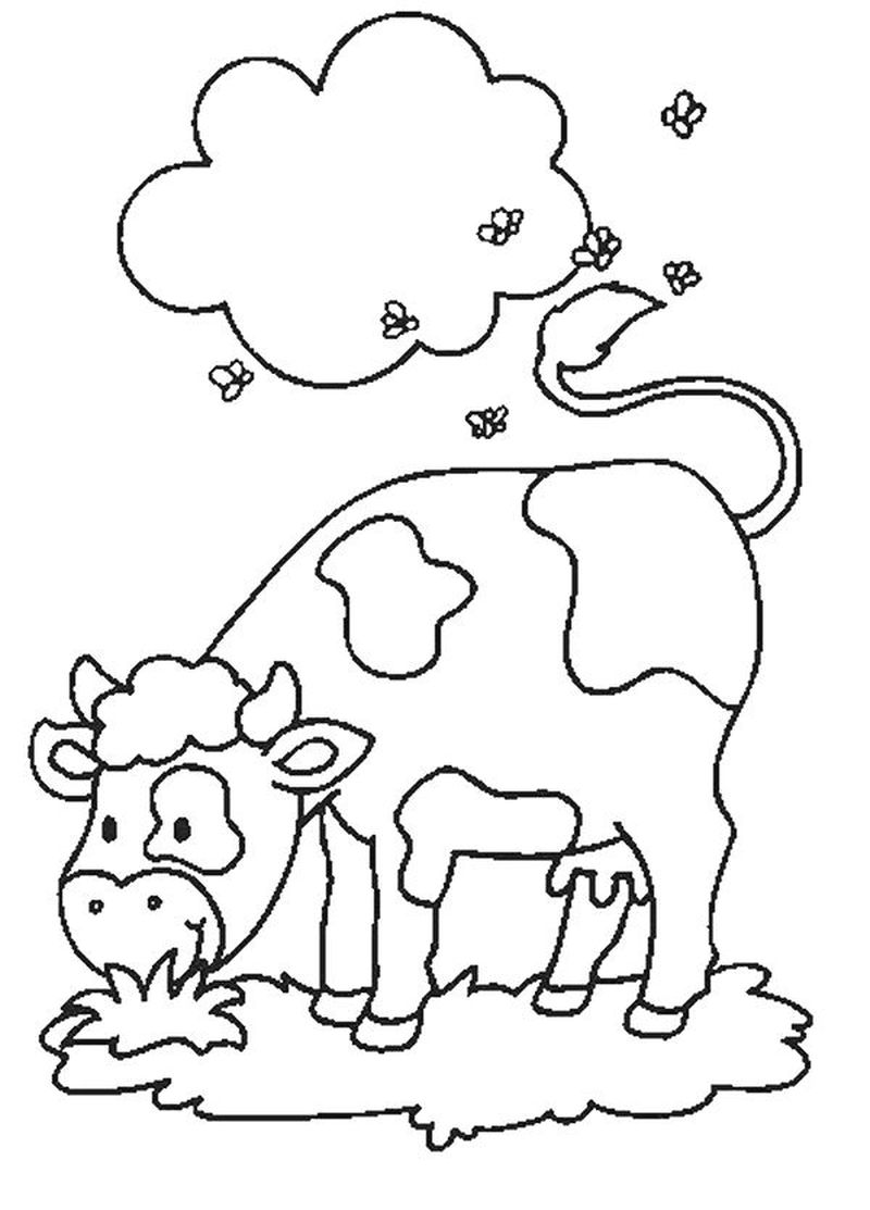 Cute Cow Coloring Pages PDF - Coloringfolder.com