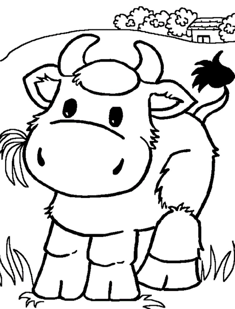 Cow Says Moo Coloring Pages