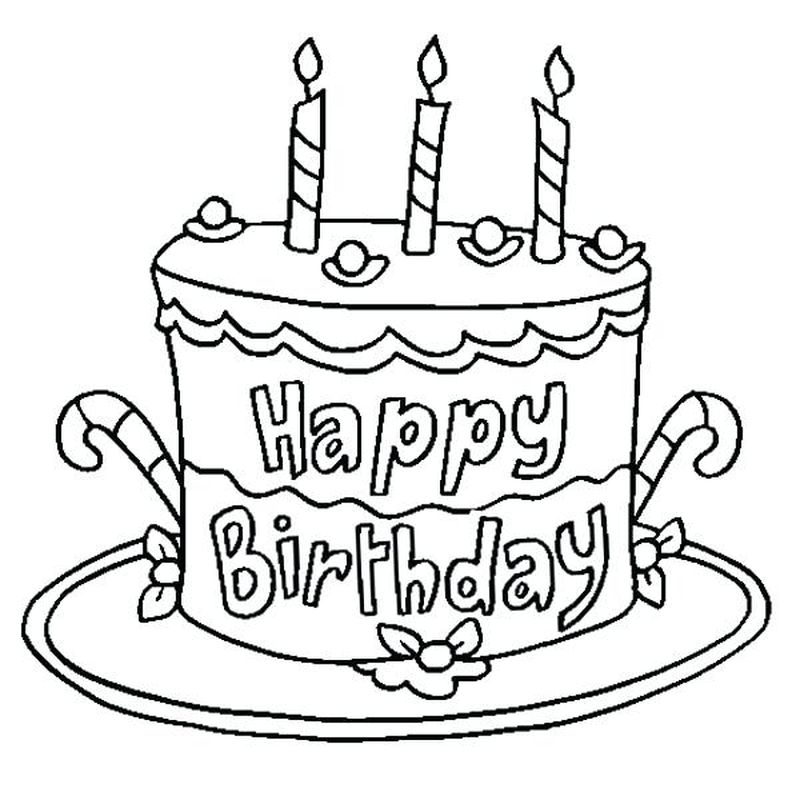 Crayola Birthday Cake Coloring Page