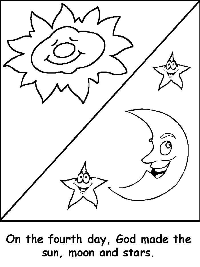 Creation Fourth Day Coloring Page