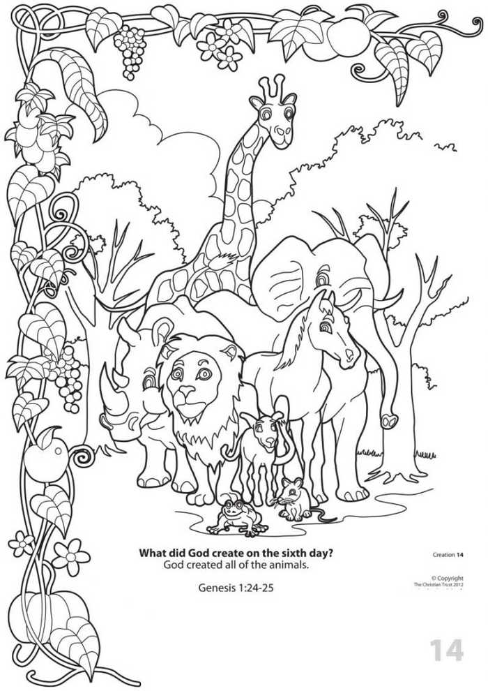 Creation Sixth Day Coloring Page