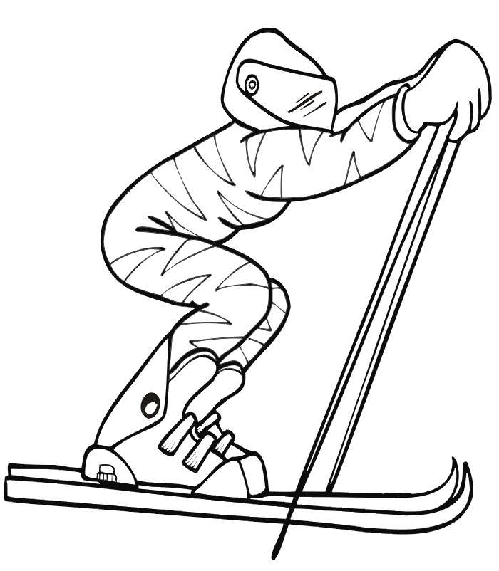 Cross Country Skiing Winter Olympics Coloring Pages