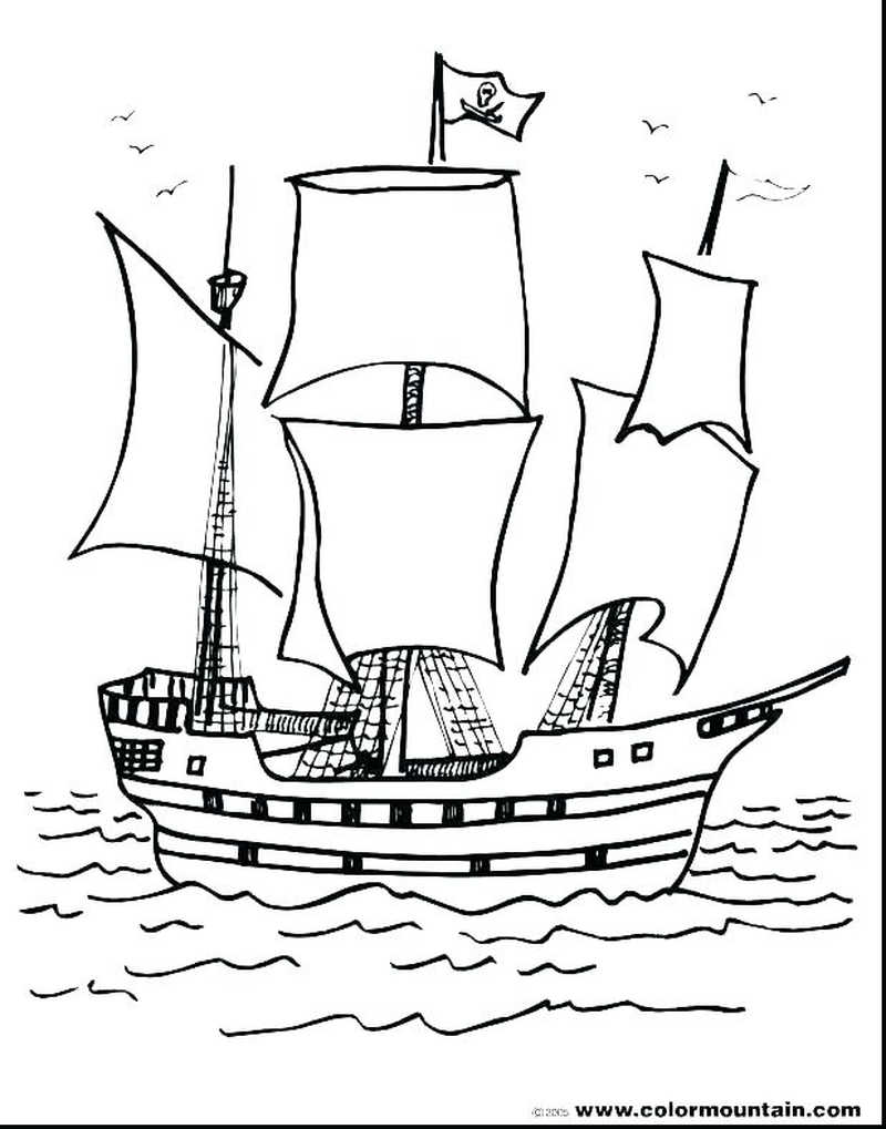 Cruise Ship Coloring Pages Pirate Boat