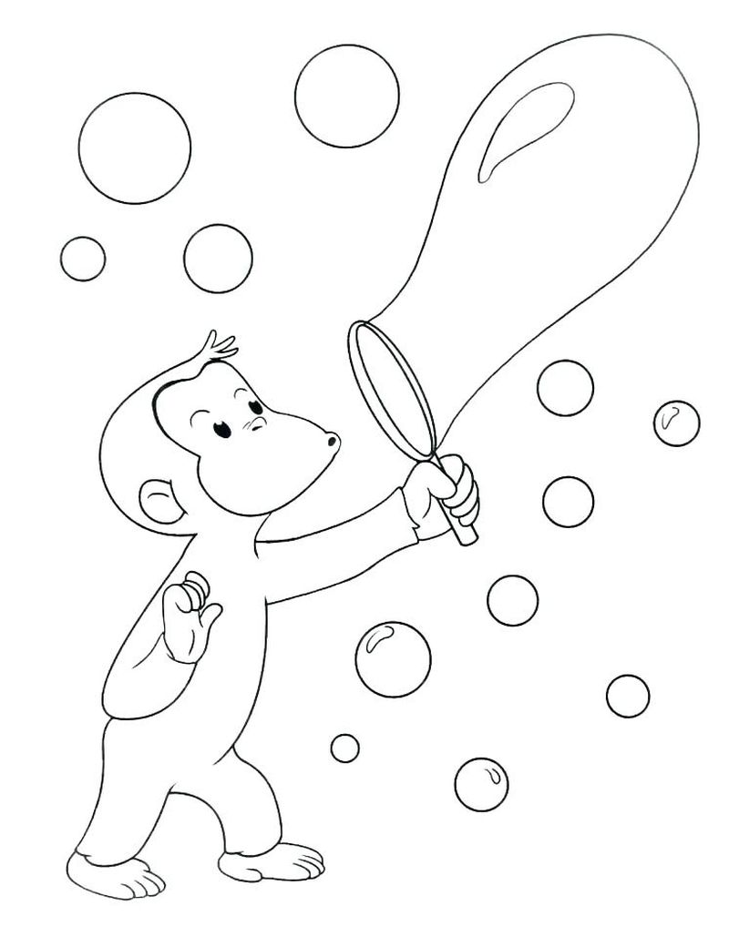 Curious George Birthday Coloring Pages