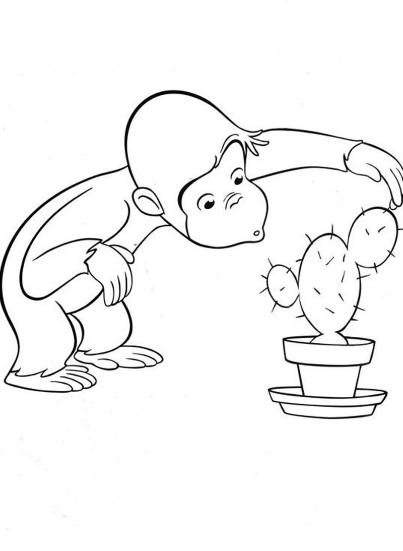 Curious George Christmas Coloring Pages